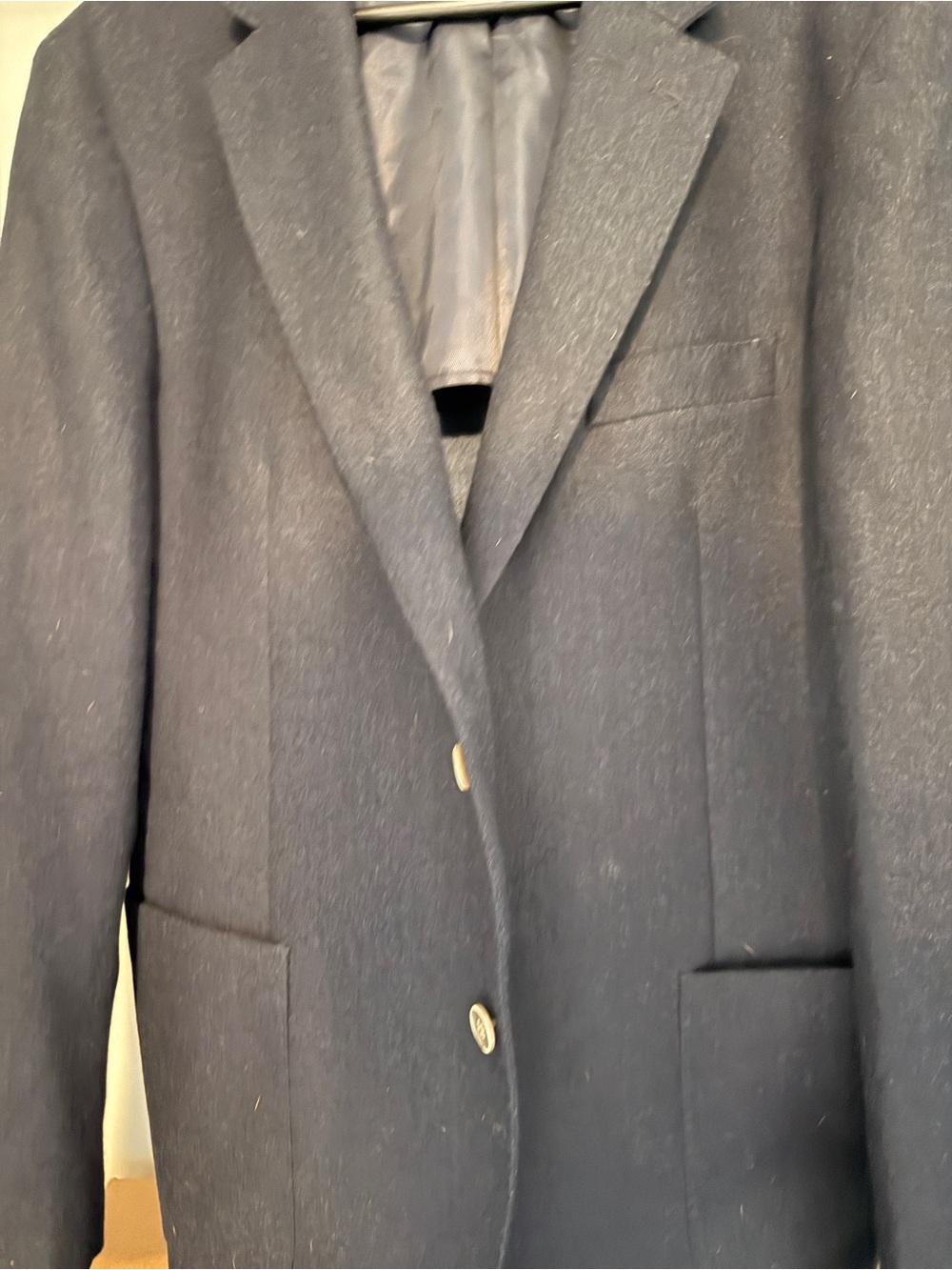 Athletic fit Saks Fifth Avenue Dark Navy Single-Breasted Blazer